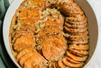 Guilt-Free Whole30 Vegan Sweet Potato Gratin