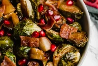 Roasted Brussels Sprouts with Sweet Apples and Crispy Bacon
