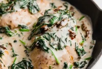 Paleo Whole30 Tuscan Chicken Skillet