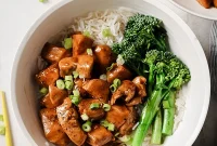Sticky Bourbon Chicken Bowls