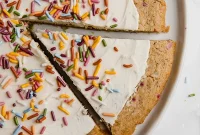 Rainbow Sprinkle Cookie Pizza