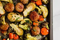 Sheet Pan Sausage and Roasted Vegetables (Paleo, Whole30, Gluten-Free)