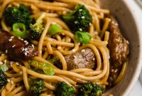 Restaurant-Style Gluten-Free Beef and Broccoli Lo Mein