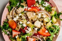 Zesty Strawberry Balsamic Pasta Salad