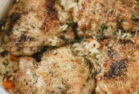 Effortless One-Pot Baked Chicken and Rice
