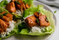 Gluten-Free Fiery Salmon Lettuce Wraps
