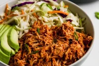 Ultimate Slow Cooker Shredded BBQ Chicken Bowls
