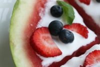Patriotic Watermelon Fruit Pizza AIP Vegan