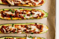 Effortless Ground Beef Zucchini Canoes