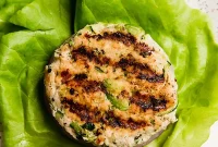 Chicken Burgers with Zucchini and Creamy Avocado Ranch