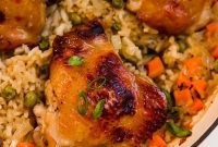Asian Chicken and Rice One Pot Bake