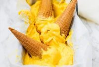 Golden Turmeric Mango Bliss No Churn Dairy Free Paleo AIP