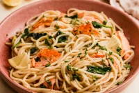 Effortless Zesty Salmon Pasta