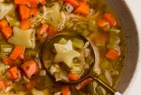 Cozy Gluten-Free Chicken Star Pasta Soup