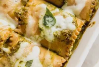 Creamy White Pesto Lasagna Rolls Gluten-Free