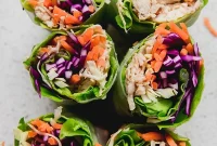 Fresh Chicken and Vegetable Summer Rolls