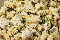 Gluten Free Dairy Free Lemon Chicken Pasta Bake