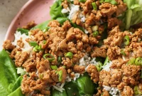 Sweet and Tangy Orange Chicken Lettuce Cups