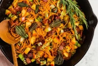 Sweet and Savory Carrot Apple Bacon Breakfast Hash Whole30 Paleo AIP