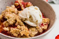 Nourishing Strawberry Rhubarb Crisp Paleo AIP Vegan