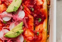 Low Carb Zucchini Chicken Enchilada Bake