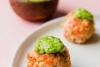Creamy Avocado Green Goddess Baked Salmon Meatballs