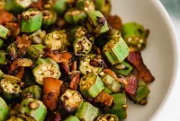 Sizzling Southern Bacon Okra Skillet