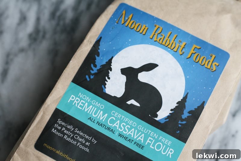 Moon Rabbit Cassava flour, an excellent grain-free and gluten-free baking alternative.