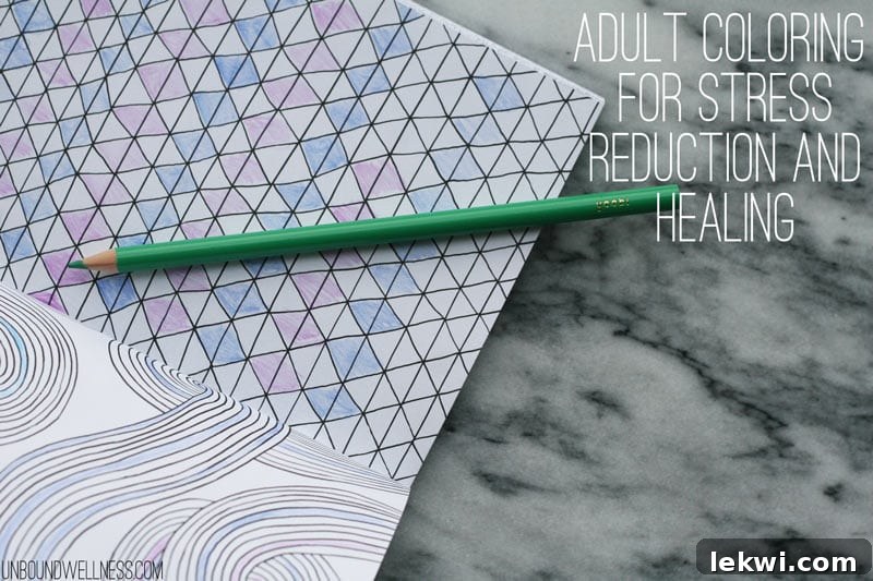 A serene image depicting an open adult coloring book with colorful pencils, symbolizing stress reduction and a pathway to healing, particularly for those managing autoimmune diseases.