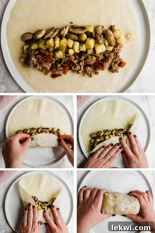 breakfast burrito step by step