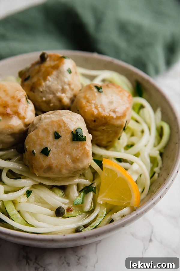chicken piccata meatballs
