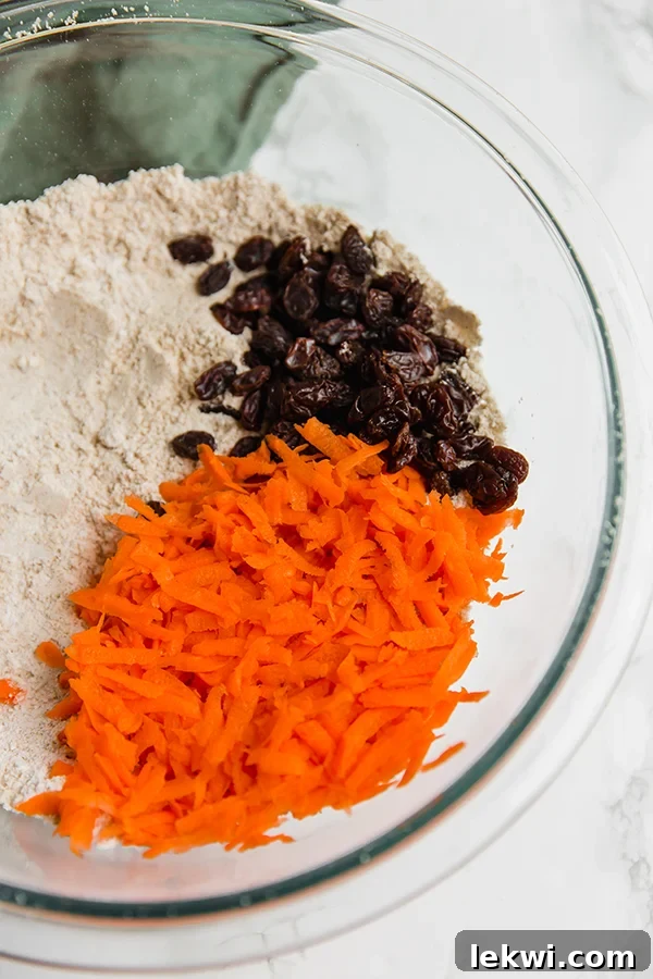 Carrot Cake Scones dough being prepared.