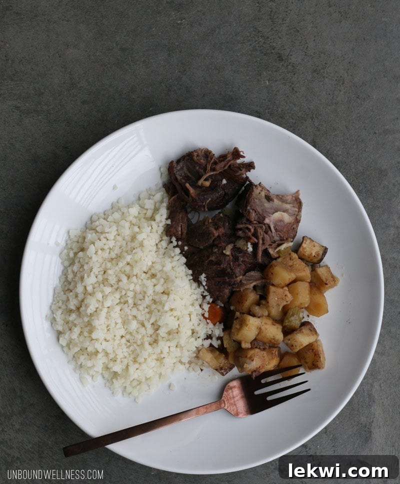 Autoimmune Paleo Slow Cooker Pot Roast with Cauliflower Rice