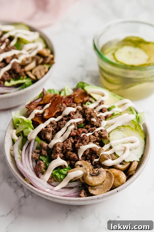 Loaded Burger Bowls 
