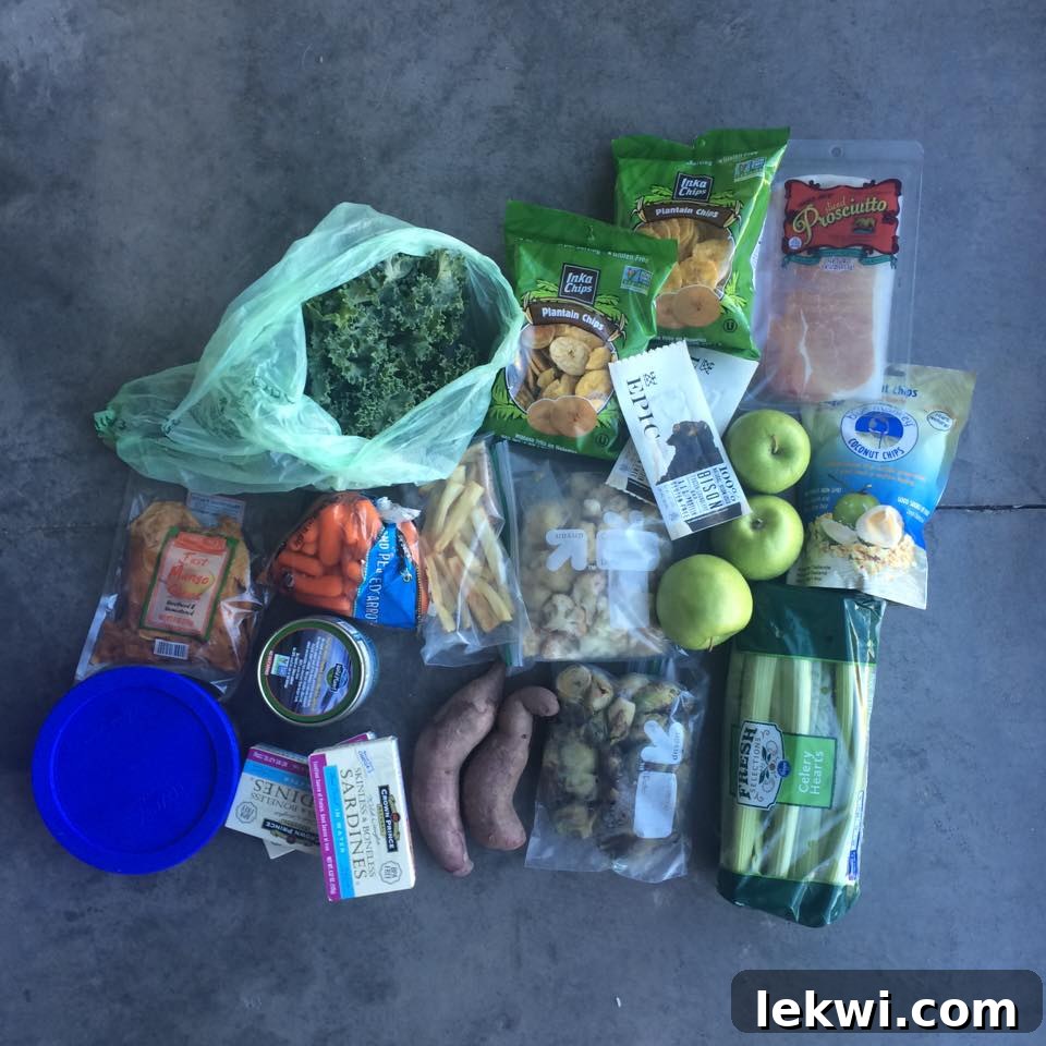 A vibrant grocery haul of fresh vegetables and AIP ingredients ready for meal prep