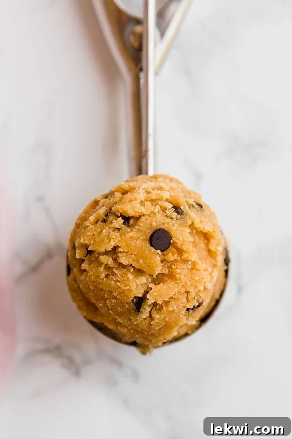 no bake pumpkin chocolate chip cookie dough in spoon
