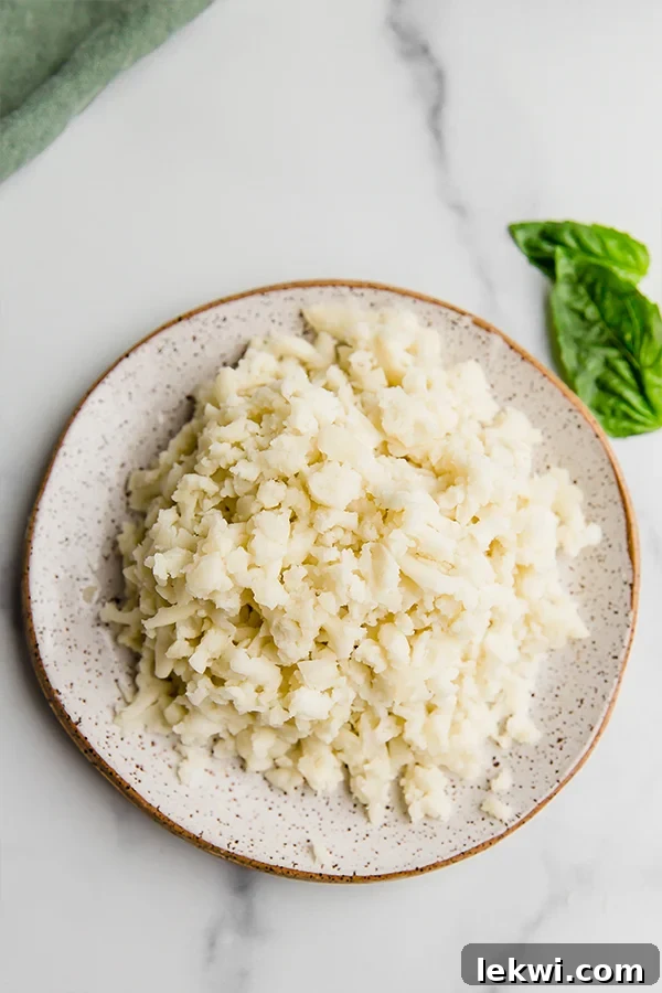 AIP mozzarella cheese crumbles on plate