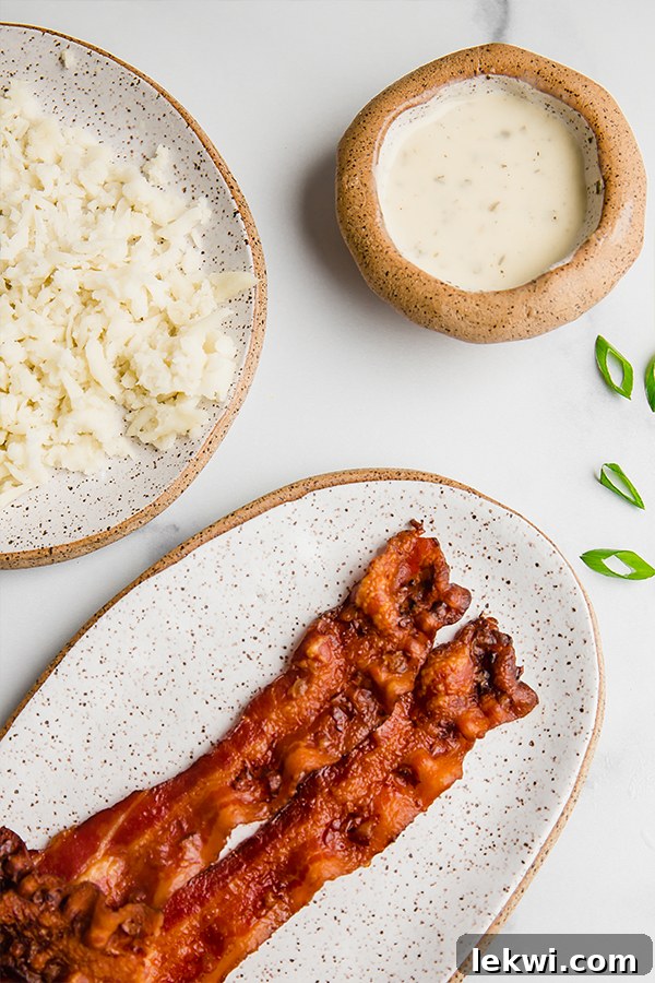 cheese, bacon, and ranch 