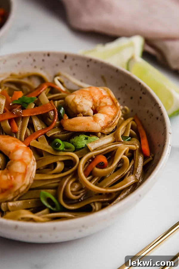 gluten free pad thai in bowl