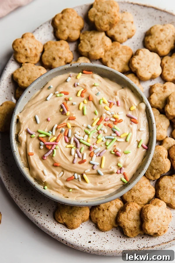 Sprinkles on a bowl of dip.