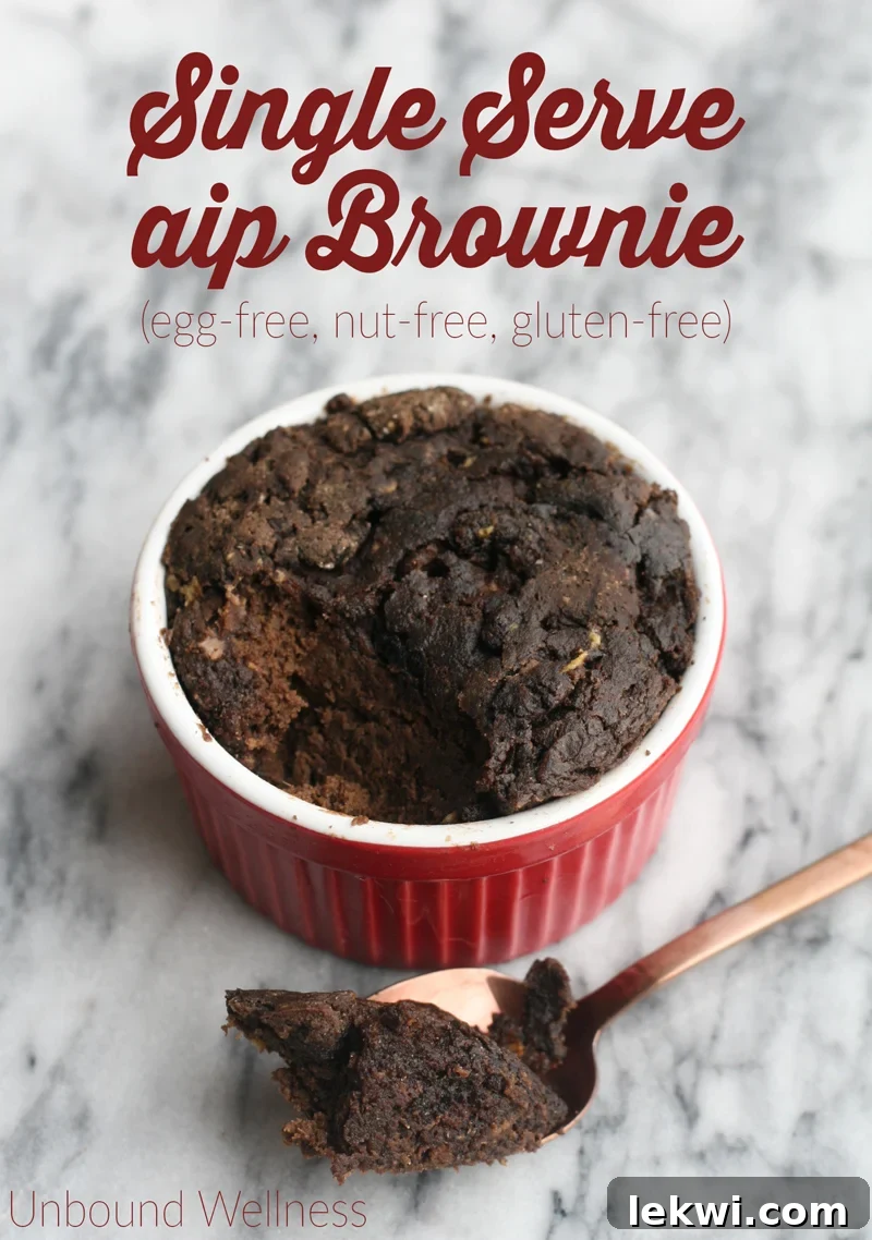 AIP Single Serve Brownie - A delicious and healthy single portion dessert.