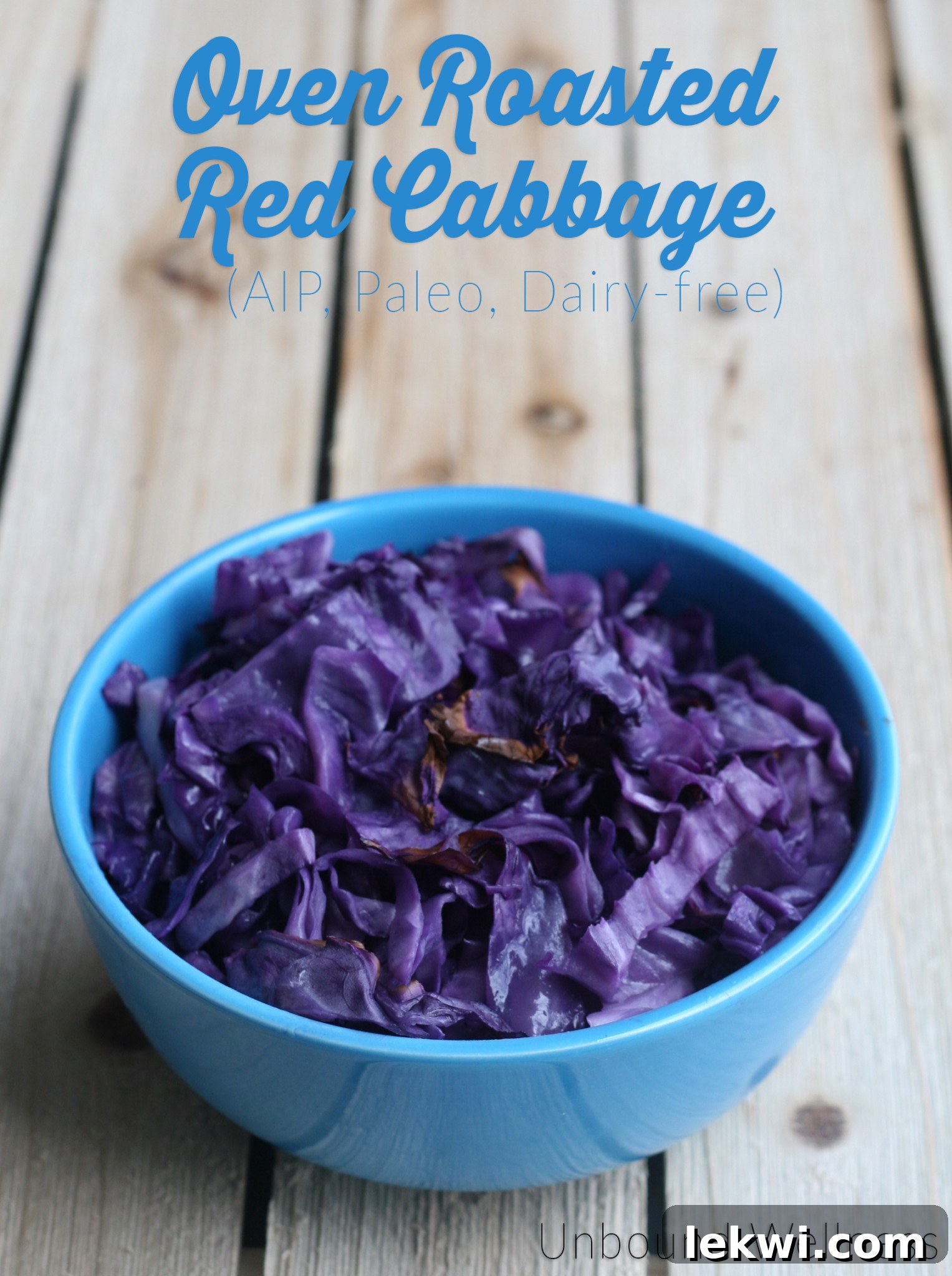 Oven Roasted Red Cabbage, plated