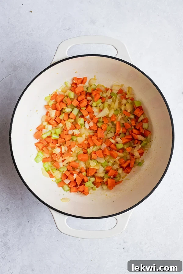 Vegetables ready to be sauted.