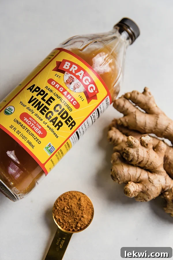 The ingredients to pickle ginger.