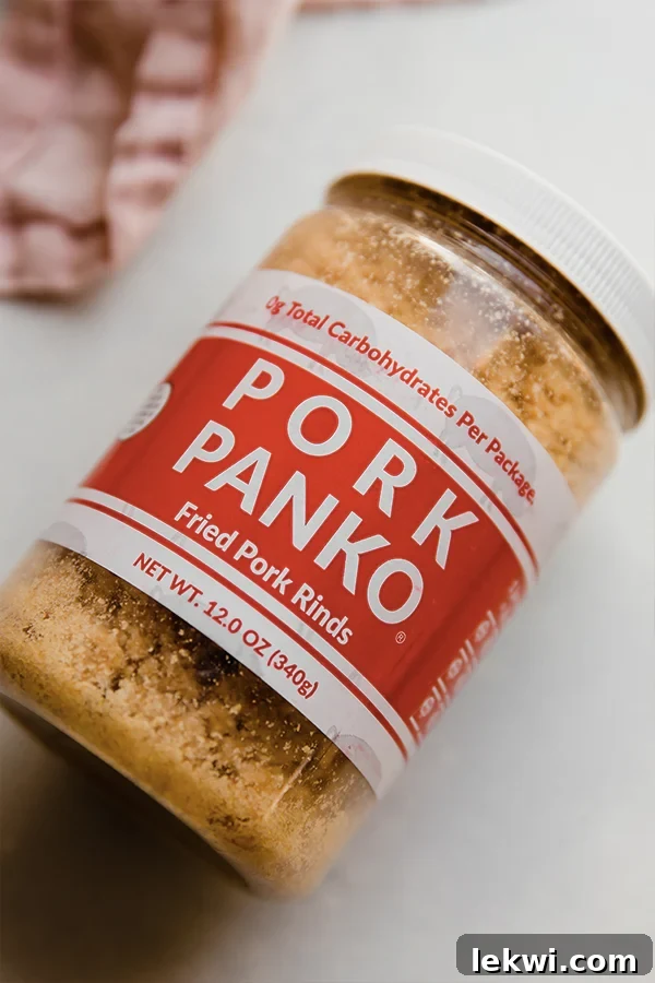 A close-up image of a bag of pork panko, the key ingredient for gluten-free nuggets.