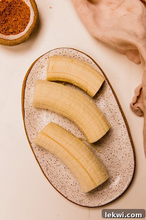 A plate with slices of banana.