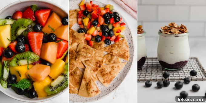 Collage of fruit-based snacks.