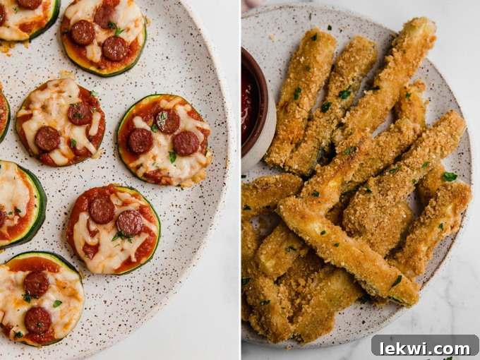 Collage of vegetable snacks.