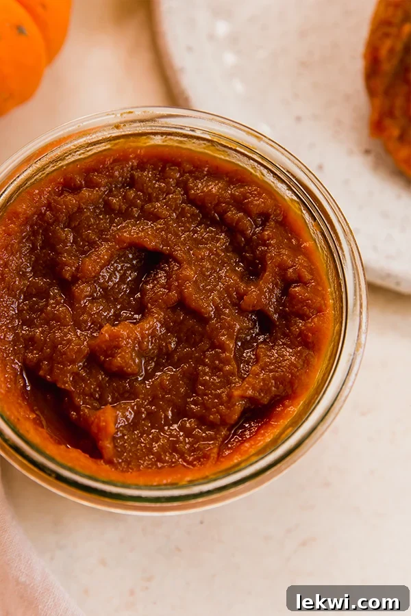 Pumpkin butter in a small glass bowl.