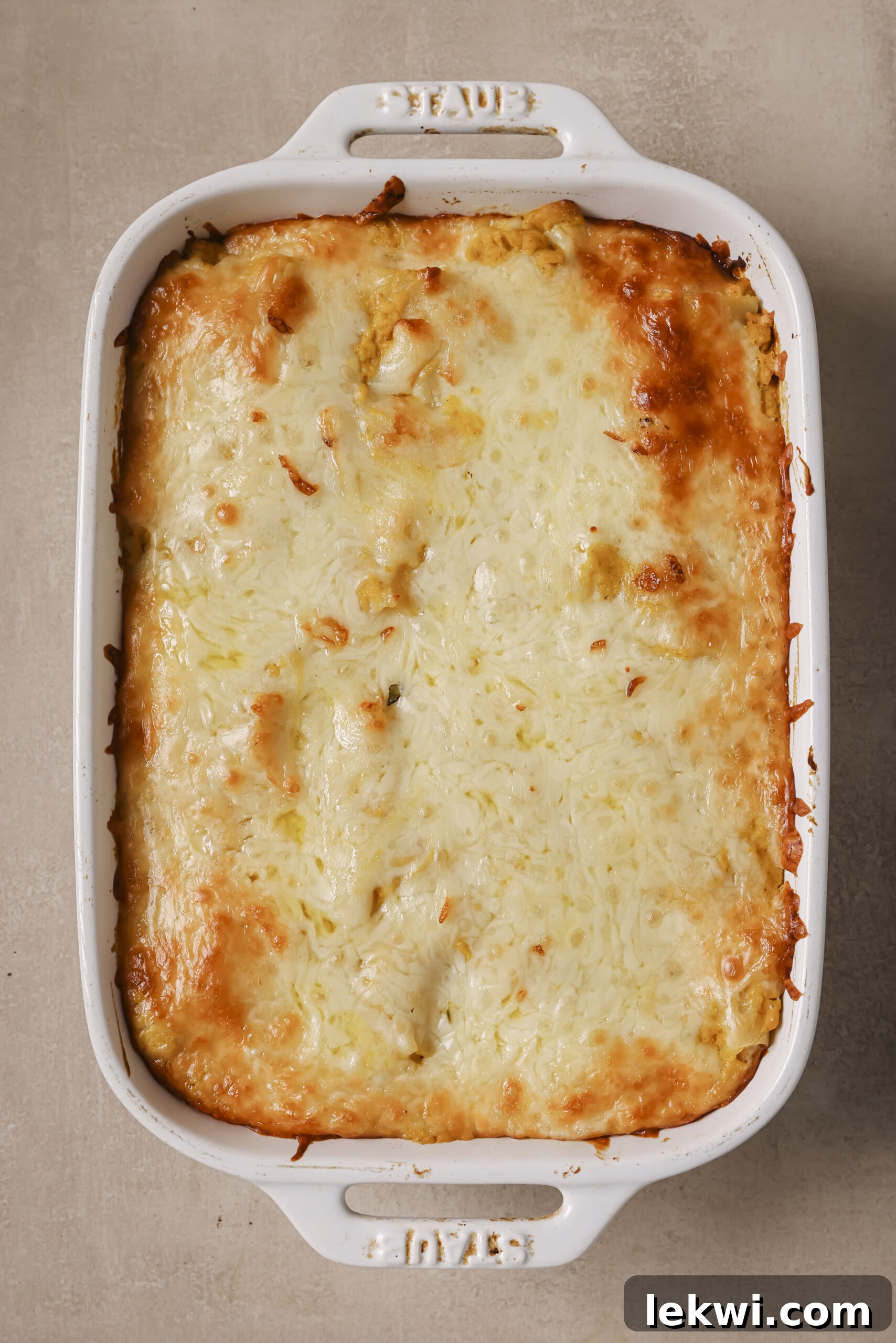 Butternut lasagna roll ups baked with melted cheese.